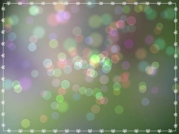 Multicolored bokeh background with outer stripes framed. - Photo, Image