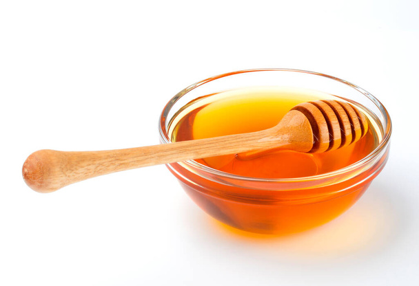 Μέλι απομονωμένο σε λευκό - Φωτογραφία, εικόνα