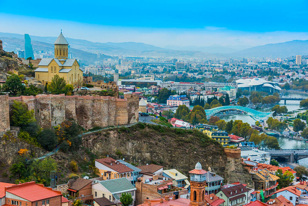 Panoramatický výhled na Tbilisi, Gruzie. - Fotografie, Obrázek