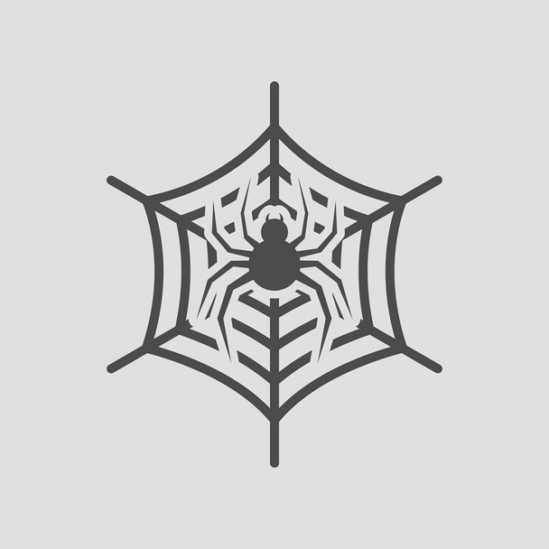 Icona a ragno in stile piatto isolata su sfondo bianco.Illustrazione vettoriale. - Vettoriali, immagini