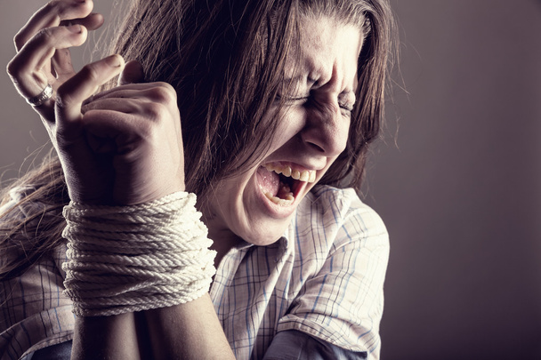 Mulher vítima de violência doméstica  - Foto, Imagem