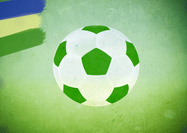 Brazylia flaga i piłka nożna Piłka - Zdjęcie, obraz