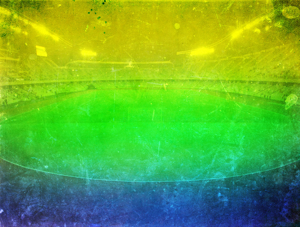 Flaga Brazylii i stadion - Zdjęcie, obraz