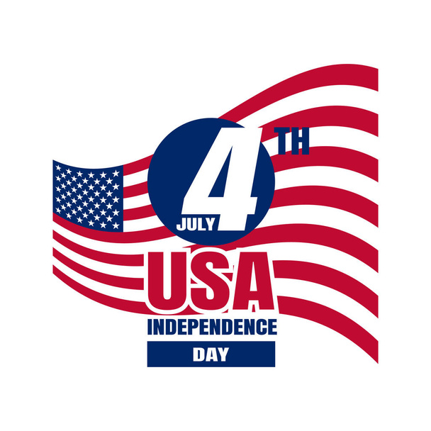 4 Július függetlenség napja USA vektorkép - Vektor, kép