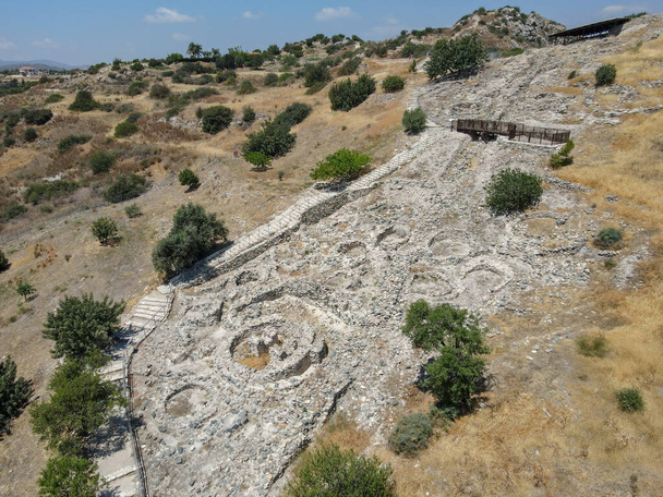 Choirokoitia neolitikus települése Ciprus szigetén, UNESCO világörökség - Fotó, kép