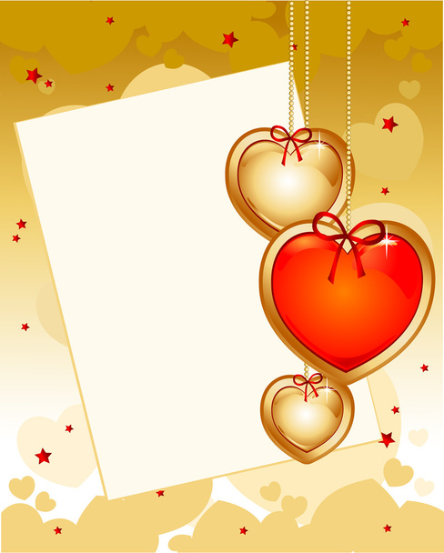 Tarjeta de felicitación personalizada para el Día de San Valentín con corazones y letras, vector
 - Vector, imagen