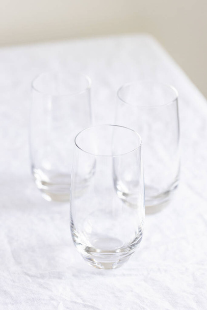 Três copos vazios. - Foto, Imagem
