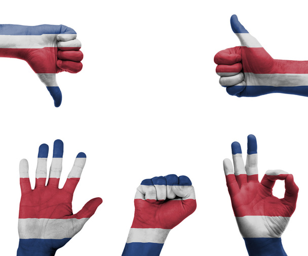 Рука с флагом Коста-Рики
 - Фото, изображение