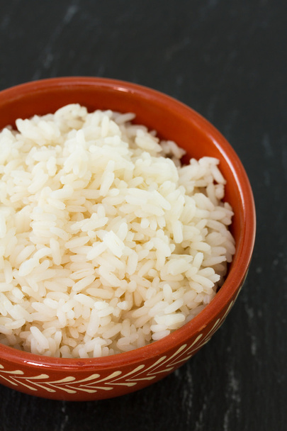 Boiled rice in ceramic bowl - Fotografie, Obrázek