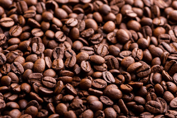 Sült kávébab. Háttér és makró - Fotó, kép