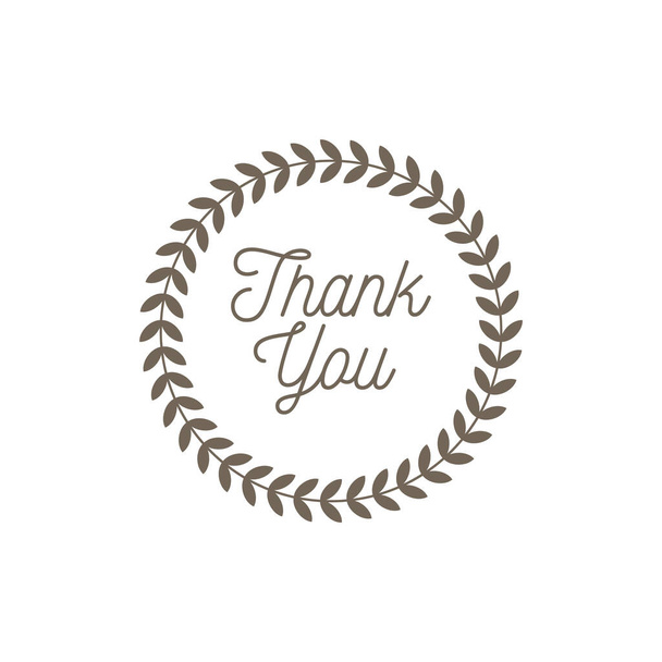 A simple thank you greeting vector image - Wektor, obraz