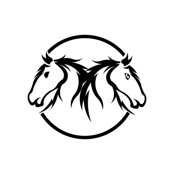 Lófej ikon trendi és modern Lófej szimbólum logó, Lófej ikon egyszerű jel - Vektor, kép