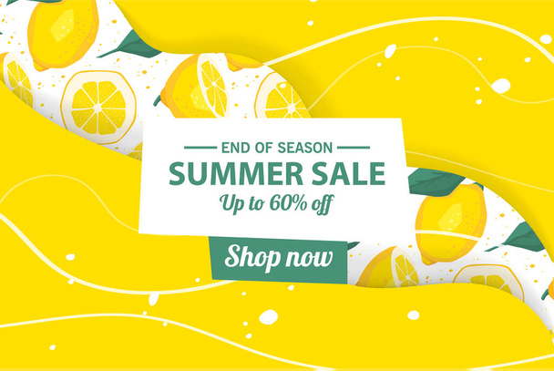Sommerschlussverkauf Banner Vorlage, Sommerschlussverkauf hellen Hintergrund für Ihre Werbung - Vektor, Bild
