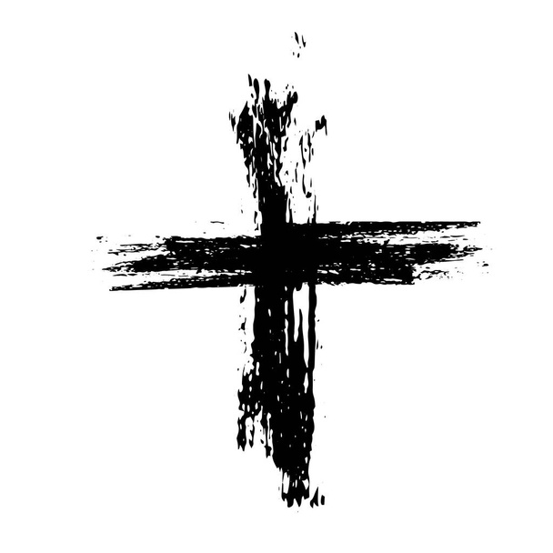 Czarny krzyż. Ilustracja wektora - Wektor, obraz