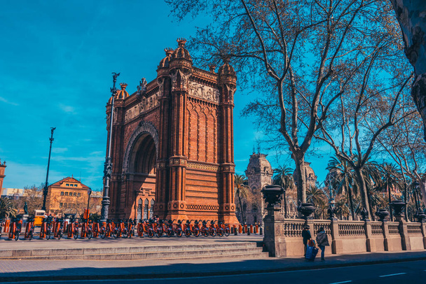 arc of barcelona in the town - Photo, Image