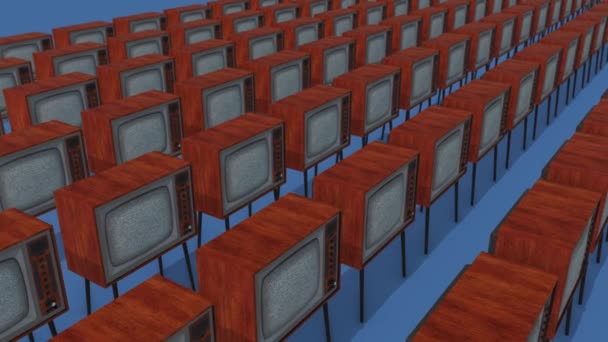 egy csomó Vintage TV egymás után - Felvétel, videó