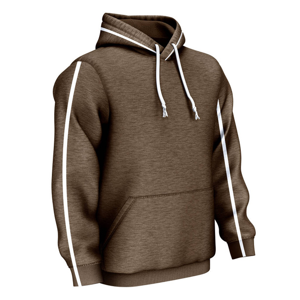 By using this Side View Creative Sport Hoodie Mockup In Sepia Brown Color, give your artwork a boost - Photo, Image