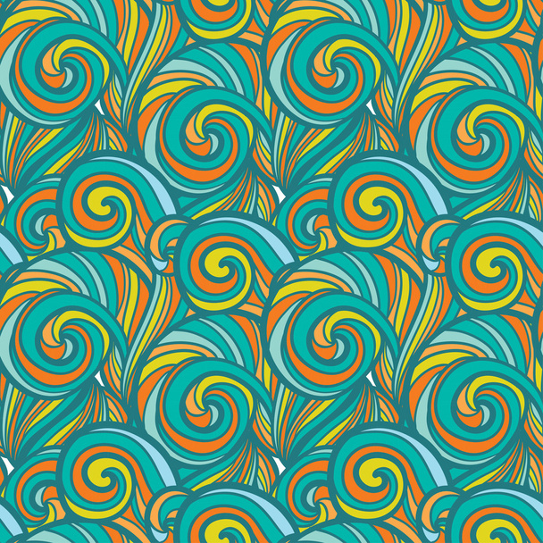 Color hand drawn pattern - Wektor, obraz