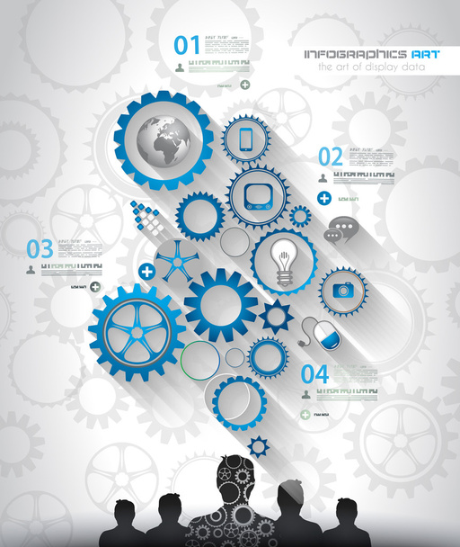 Social Media and Cloud concept Infographic background - Vektor, Bild