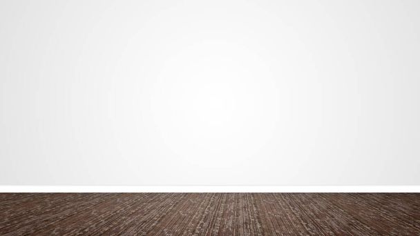 Conceito ou conceitual vintage ou fundo marrom grungy de madeira natural ou piso de textura velha de madeira como um layout padrão retro no branco. Uma metáfora de ilustração 3d para o tempo, material, vazio, idade ou ferrugem - Foto, Imagem