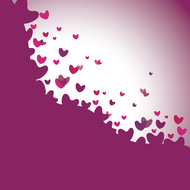 roze hart pictogrammen of symbolen vliegen en verspreiding - concept vecto - Vector, afbeelding
