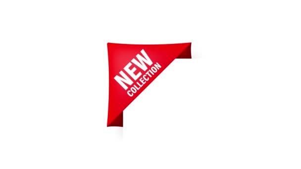 Modèle d'affaires 3d moderne avec ruban d'affaires rouge nouvelle collection sur fond blanc pour la conception de la promotion. Design moderne. Graphiques de mouvement. - Séquence, vidéo