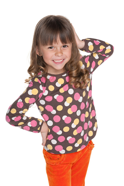 Happy fashion little girl - Fotó, kép