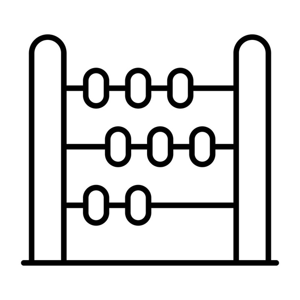 Um desenho linear, ícone do ábaco - Vetor, Imagem