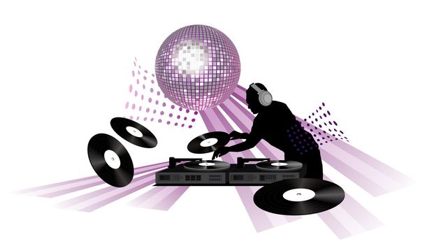 DJ, сяючий
 - Вектор, зображення