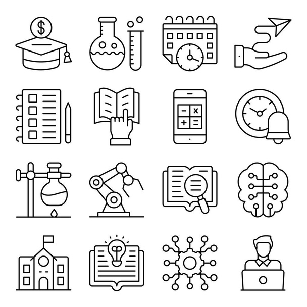 Pack of School And Education Linear Icons - Vector, Image