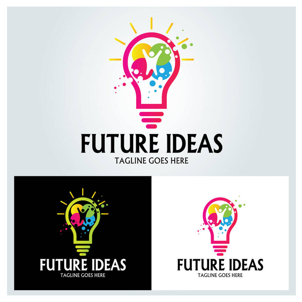 Tulevaisuuden Ideat logo suunnittelu malli. Vektoriesimerkki - Vektori, kuva