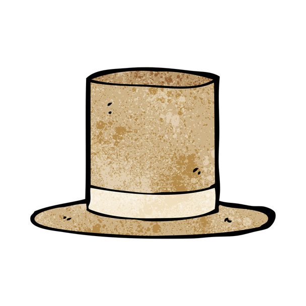 cartoon old top hat - Вектор,изображение