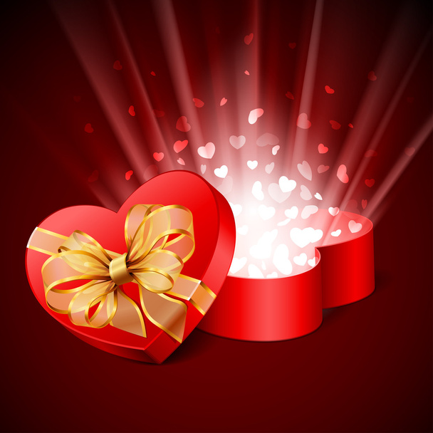 Heart shape gift - Vector, Imagen