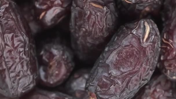 close up of fresh date fruit in a bowl on table  - Video
