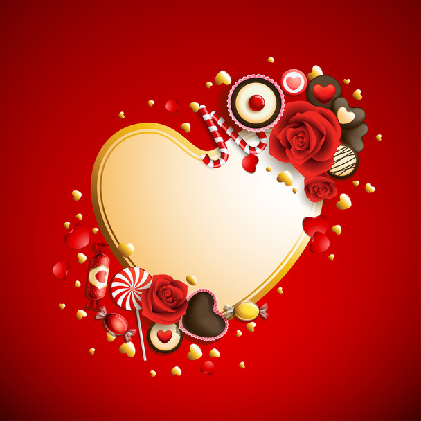 Valentine`s day background - Vector, Imagen