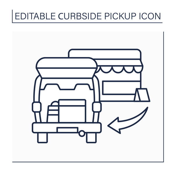 Curbside pickup line icon - Vector, Image