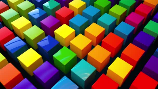 Cubes de couleurs aléatoires - Séquence, vidéo