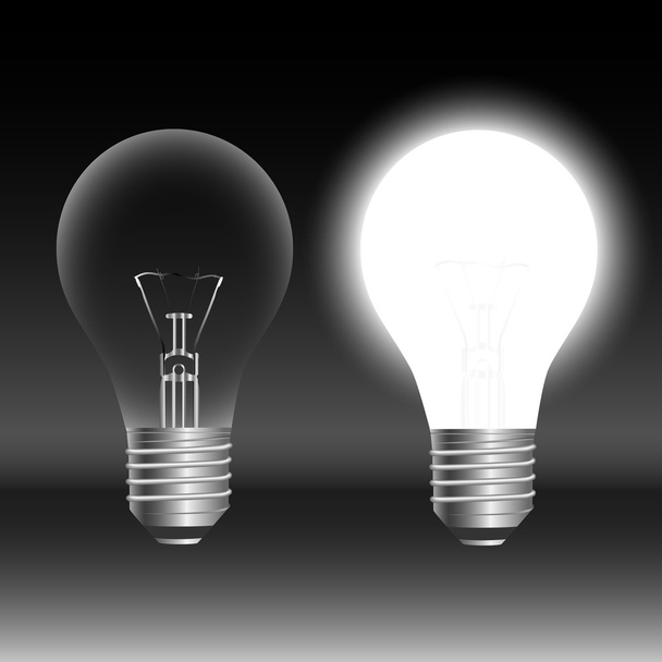 Light bulb idea concept - Vector, Image