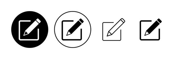 Edit icon set. edit document icon. edit text icon. pencil. sign up - Vector, Image