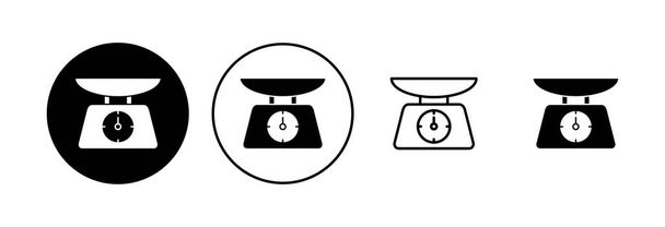 Conjunto de ícones de escala. Ícone de balança de peso - Vetor, Imagem