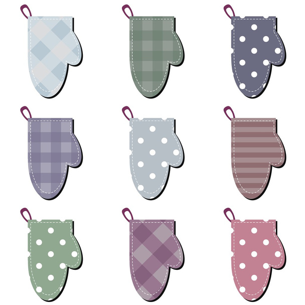 Oven gloves - Vector, Image