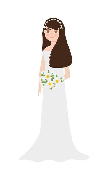 beautiful bride design - Vector, Image