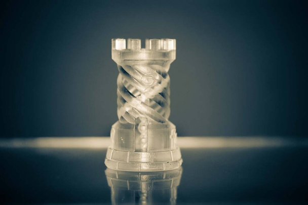 Fotopolímero de un objeto impreso en una impresora 3D. - Foto, Imagen