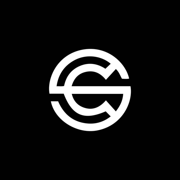 CSS logo ontwerp op zwarte achtergrond. CSS creatieve initialen letter logo concept. CSS letterontwerp.  - Vector, afbeelding