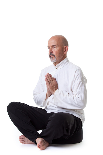 érett férfi meditálni - Fotó, kép
