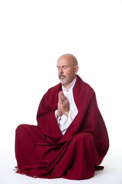 Mature male meditate - Foto, afbeelding