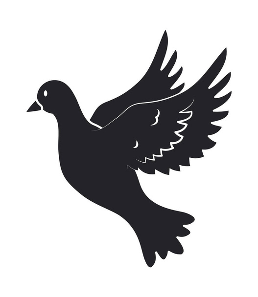 ícone voador pomba - Vetor, Imagem