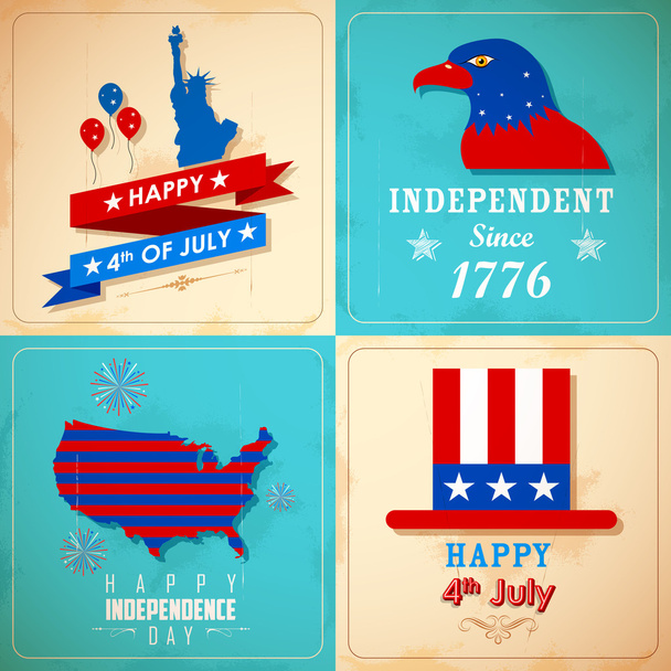 4th of July background - Vector, Image
