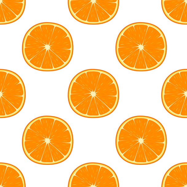 Φωτεινό απρόσκοπτη μοτίβο με πορτοκάλια, διανυσματική απεικόνιση - Διάνυσμα, εικόνα