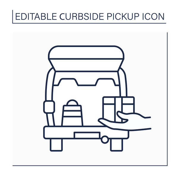 Curbside Pickup Line Symbol - Vektor, Bild